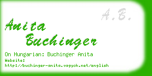 anita buchinger business card